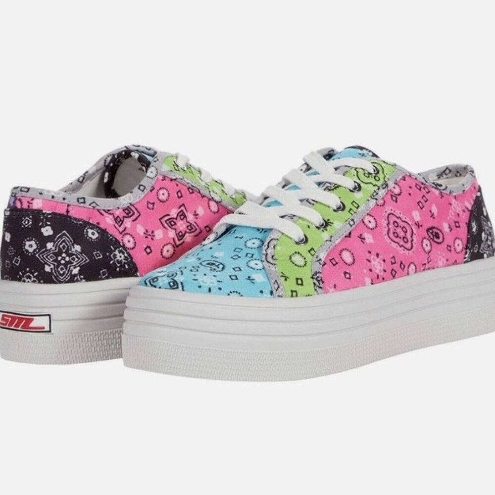 Steve Madden Bobbi 30 Multi Women's Platform Wedge Sneakers Size 6.5